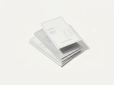 A fanned stack of blank receipt templates, with the top one lifted to be chosen